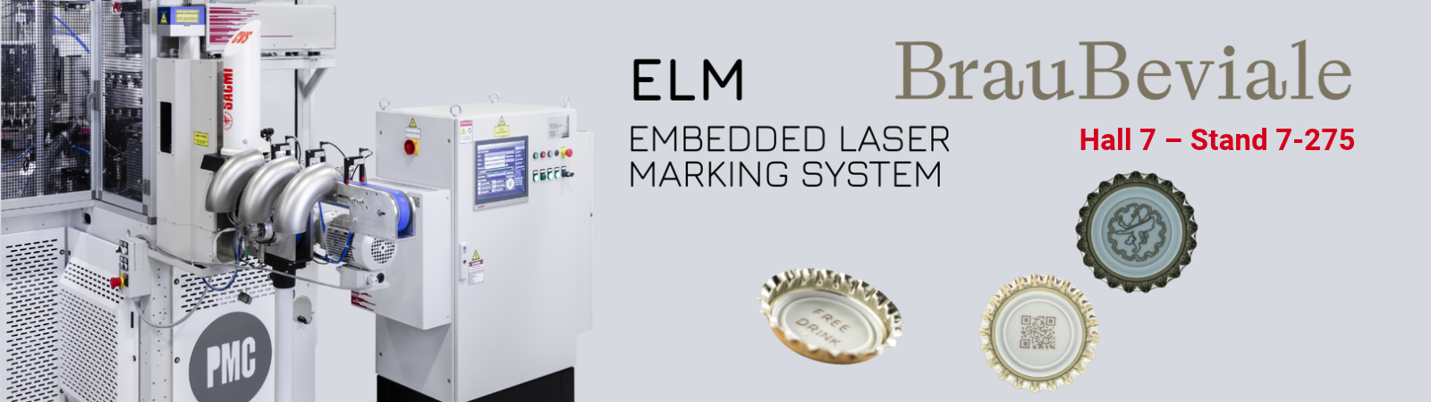 BrauBeviale 2026: SACMI to present ELM, the integrated laser marking system for crown caps