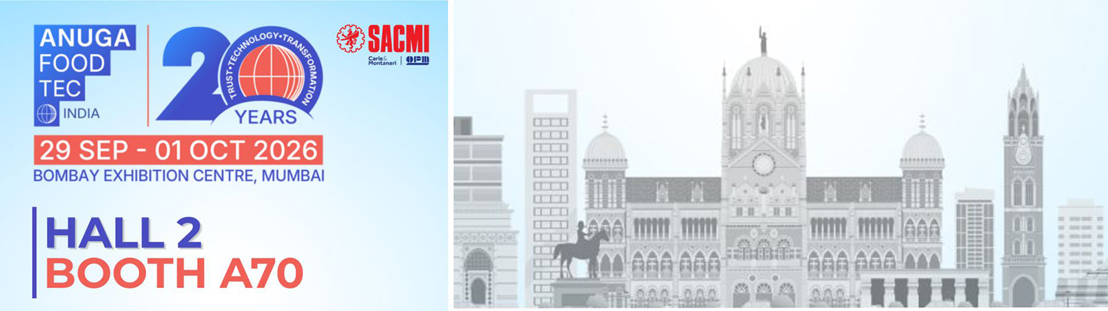 SACMI Packaging & Chocolate @ Anuga FoodTec India 2026