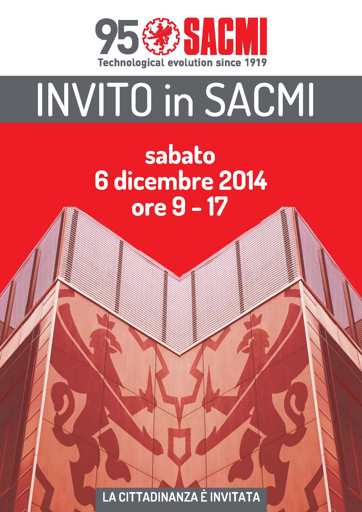 On 6th December Sacmi will open its doors to the public