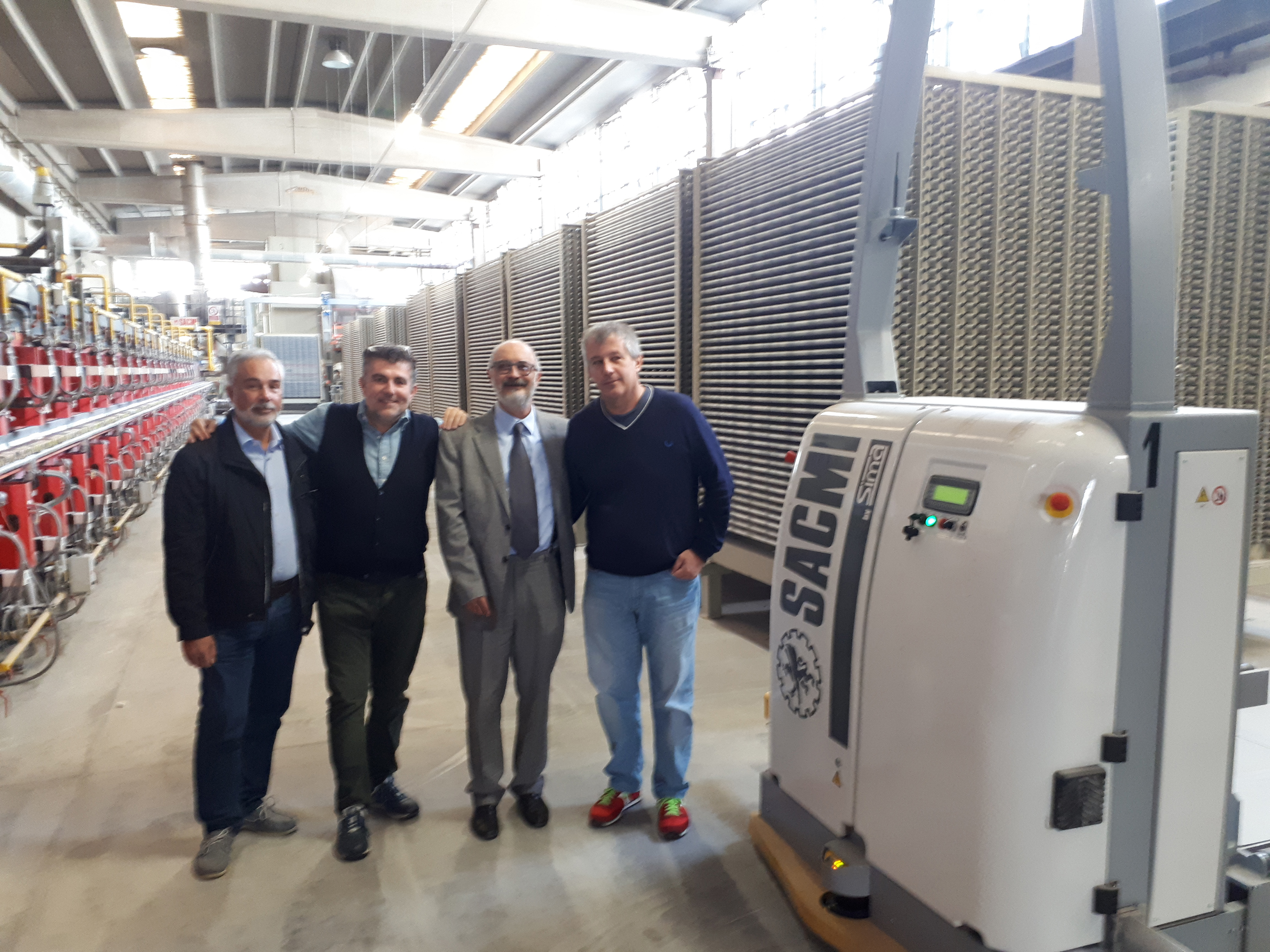 Complete Sacmi-Nuova Sima storage line for Ce.Si. (Ceramica di Sirone)